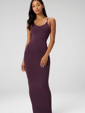 Fabletics Plum Sleeveless Bodycon Maxi Dress